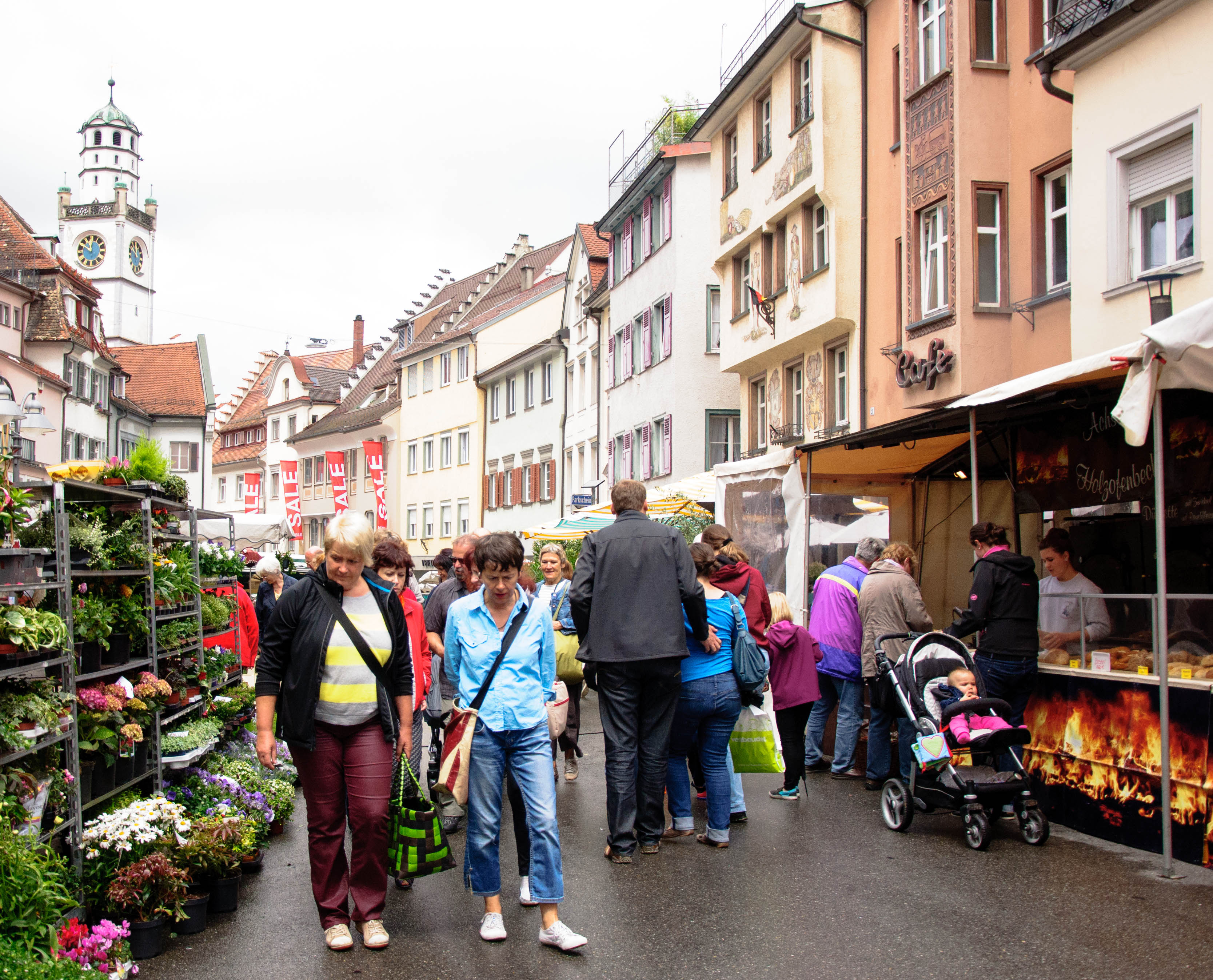 прогулка по субботнему рынку в Германии